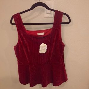 Velvet Red Tank Top